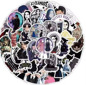2/$10  25 Piece Wednesday Gothic Sticker Pack
